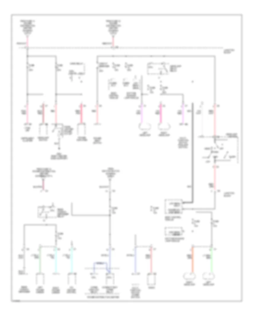 Power Distribution Wiring Diagram (4 of 4) for Chrysler Cirrus LXi 1999