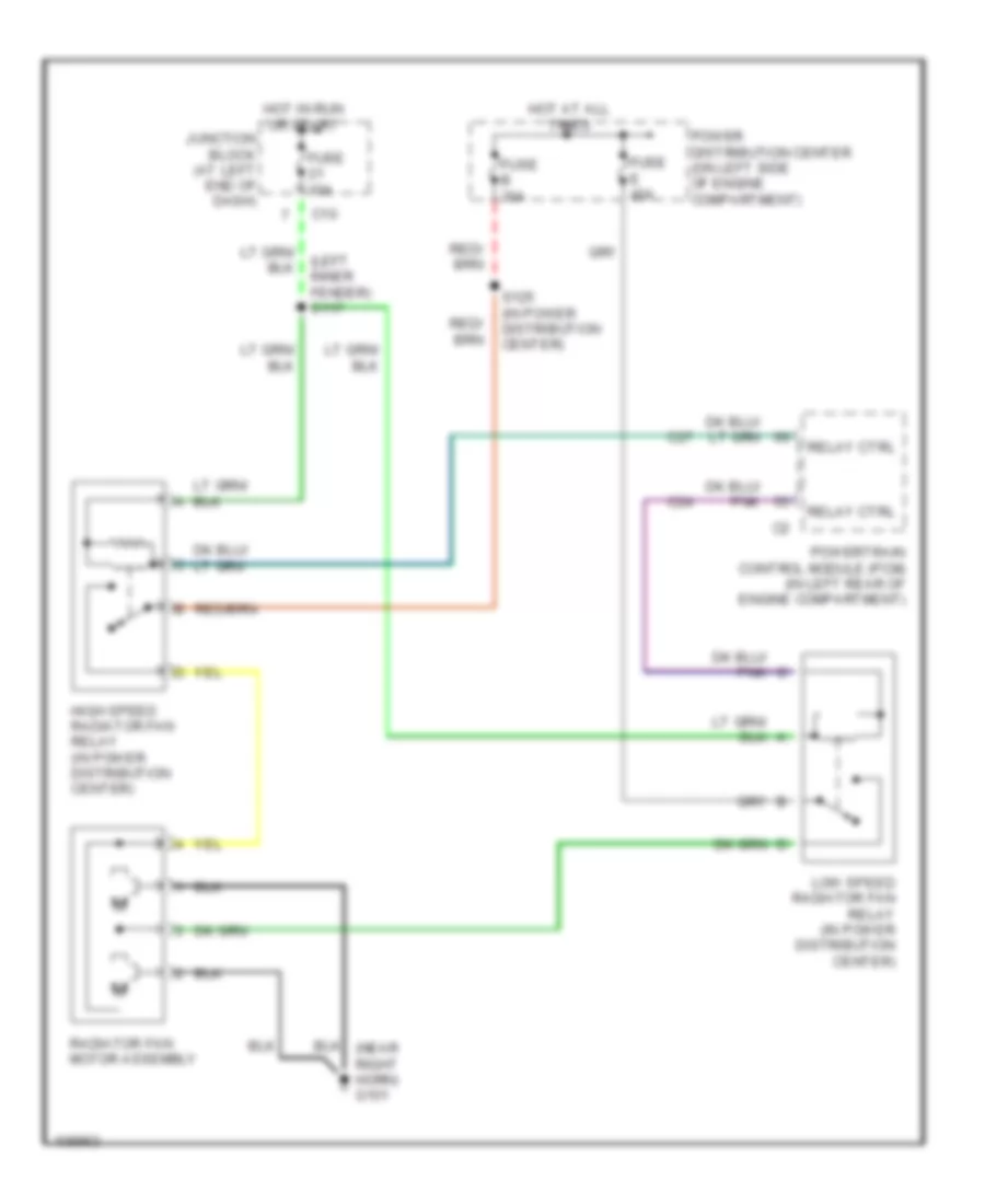 Cooling Fan Wiring Diagram for Chrysler Concorde LX 1999