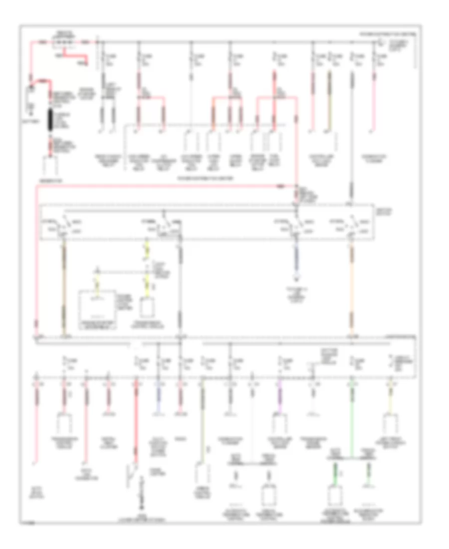 Power Distribution Wiring Diagram 1 of 3 for Chrysler Concorde LX 1999