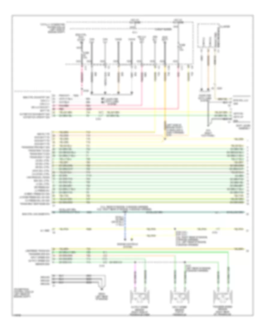 Transmission Wiring Diagram, 6 Speed AT (1 of 2) for Chrysler 200 LX 2013