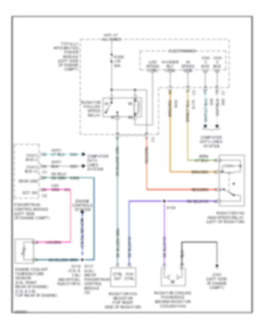 Cooling Fan Wiring Diagram for Chrysler Town  Country Limited 2009