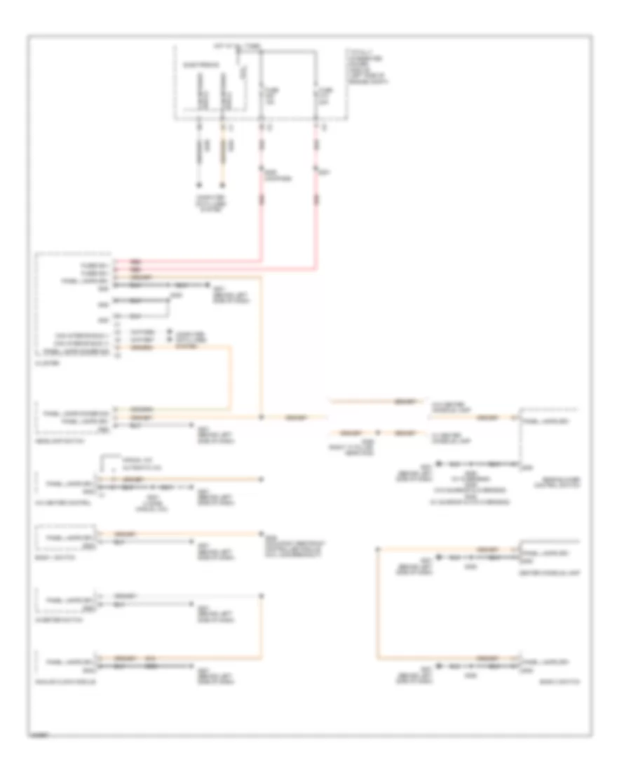 Instrument Illumination Wiring Diagram for Chrysler Town  Country Limited 2009