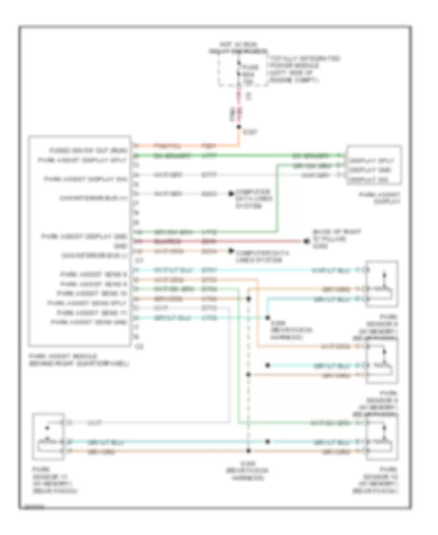 Parking Assistant Wiring Diagram for Chrysler Town  Country Limited 2009