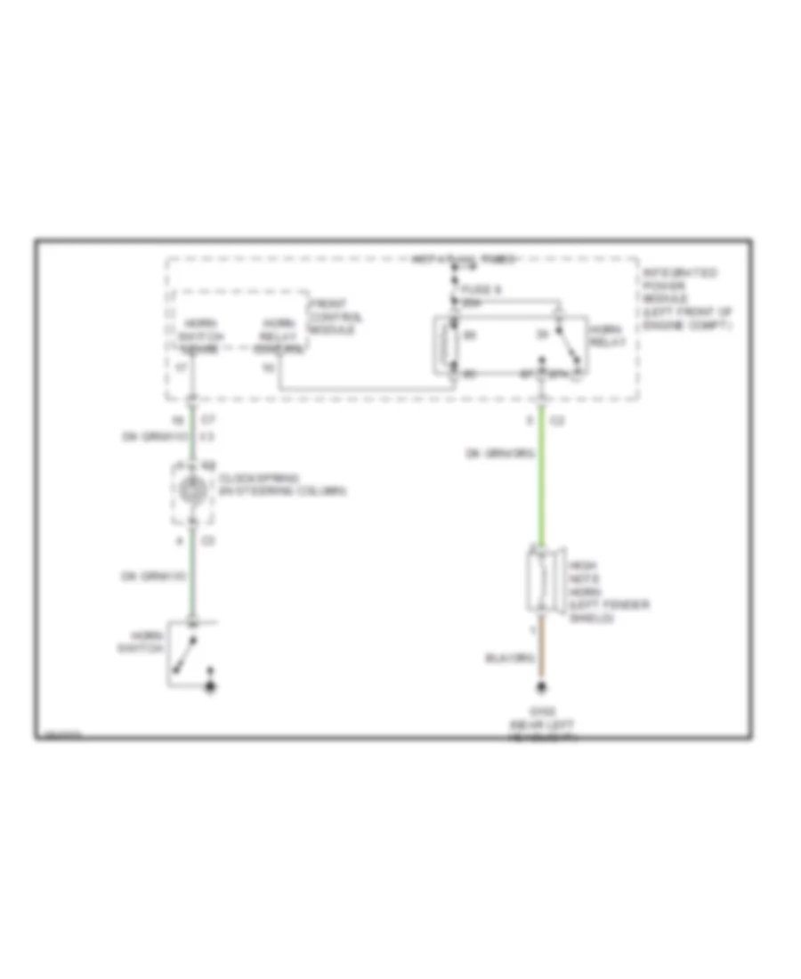 Horn Wiring Diagram for Chrysler Town  Country Touring 2007