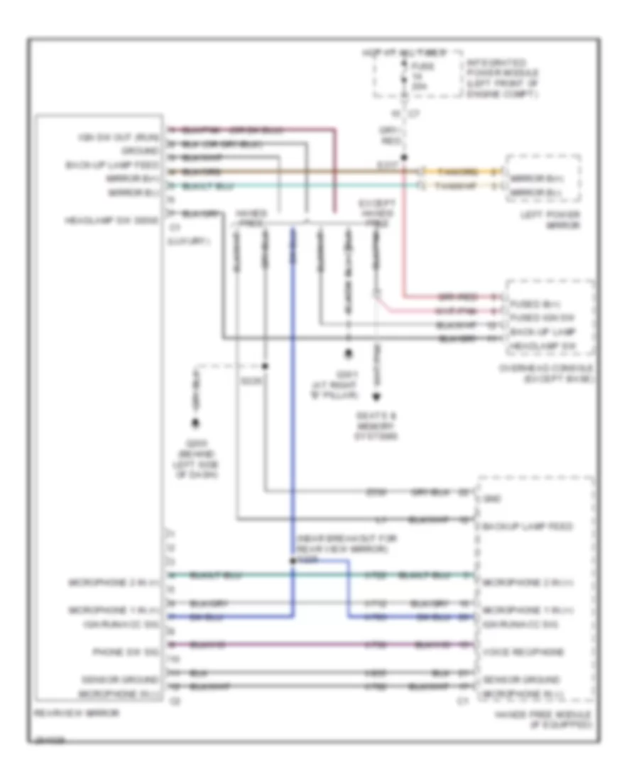 Automatic Day Night Mirror Wiring Diagram for Chrysler Town  Country Touring 2007