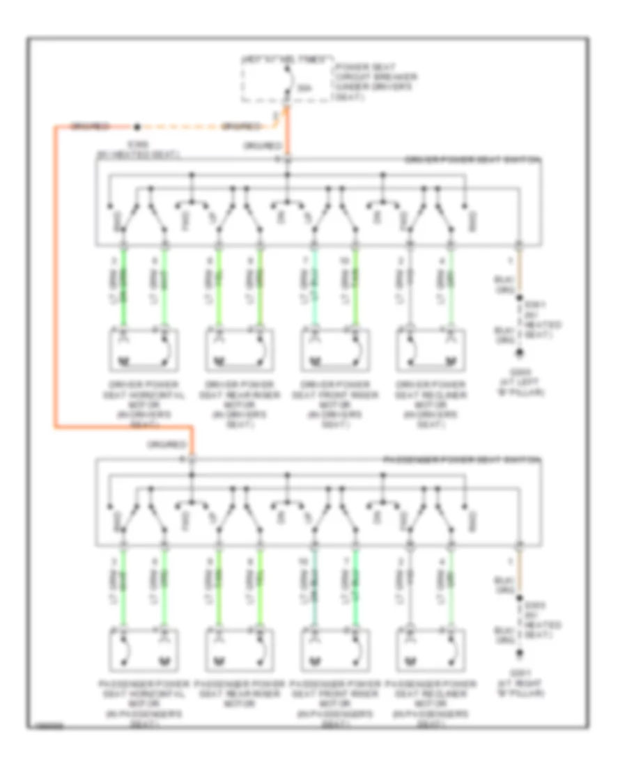 Power Seats Wiring Diagram for Chrysler Town  Country Touring 2007