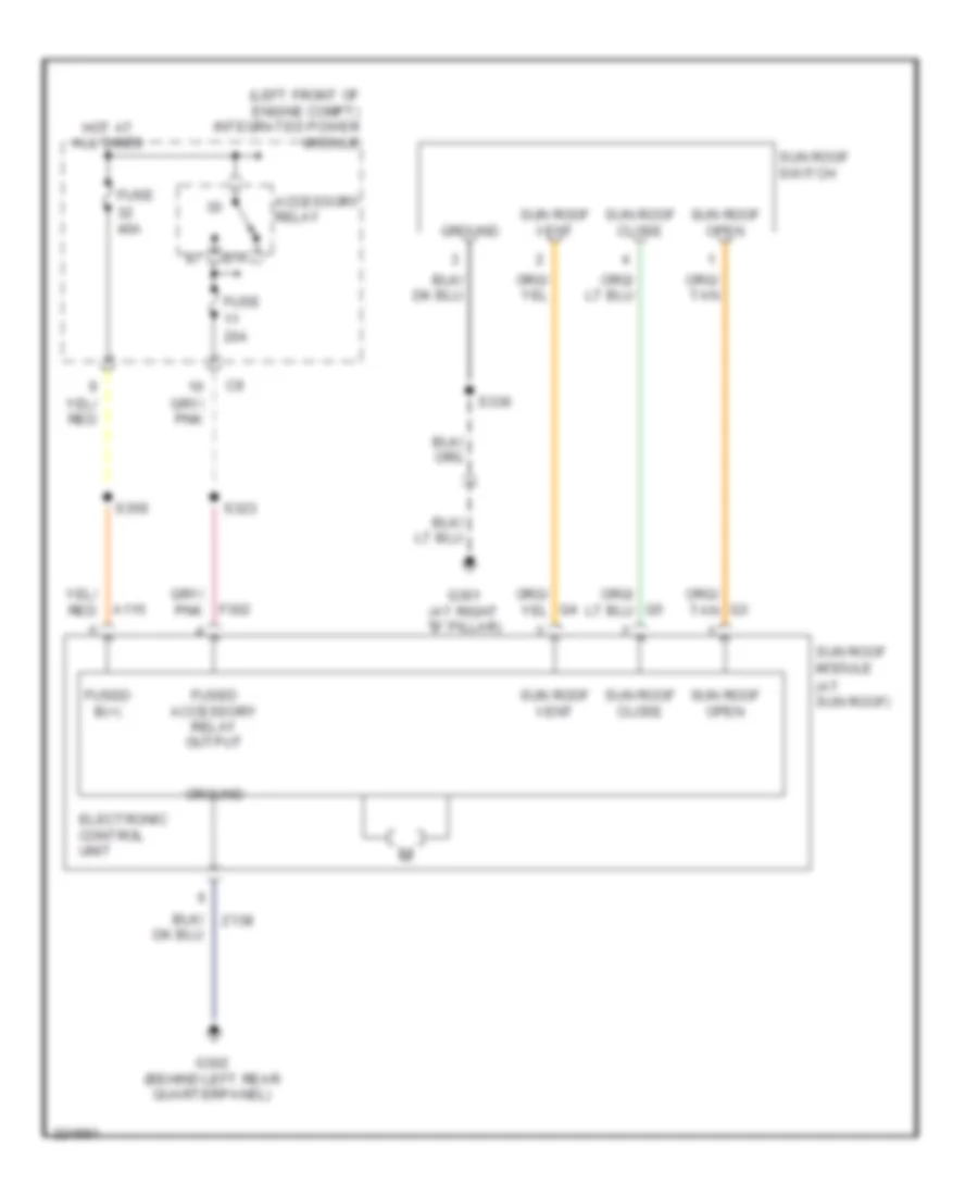 Power Top Sunroof Wiring Diagram for Chrysler Town  Country Touring 2007