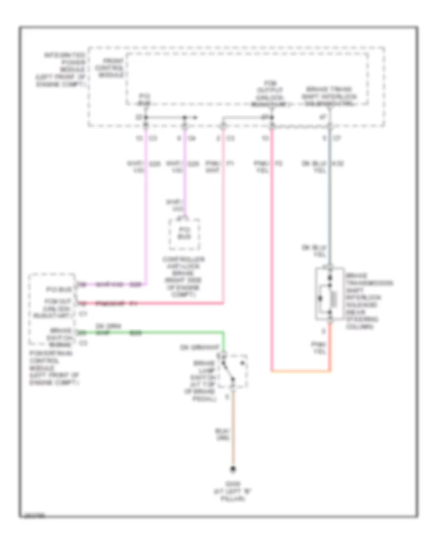 Shift Interlock Wiring Diagram for Chrysler Town  Country Touring 2007