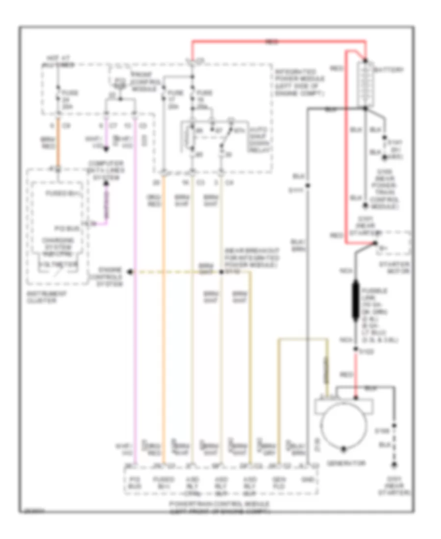 Charging Wiring Diagram for Chrysler Town  Country Touring 2007