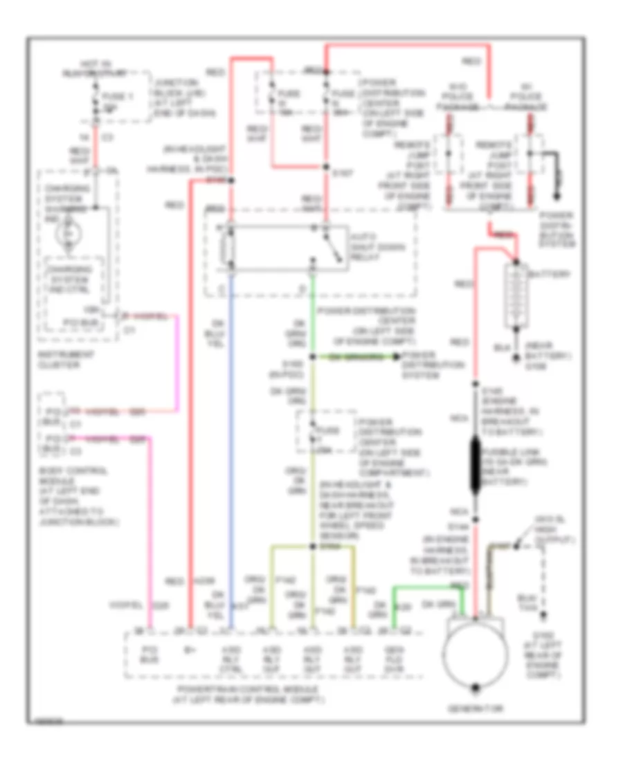 Charging Wiring Diagram for Chrysler 300M 2004