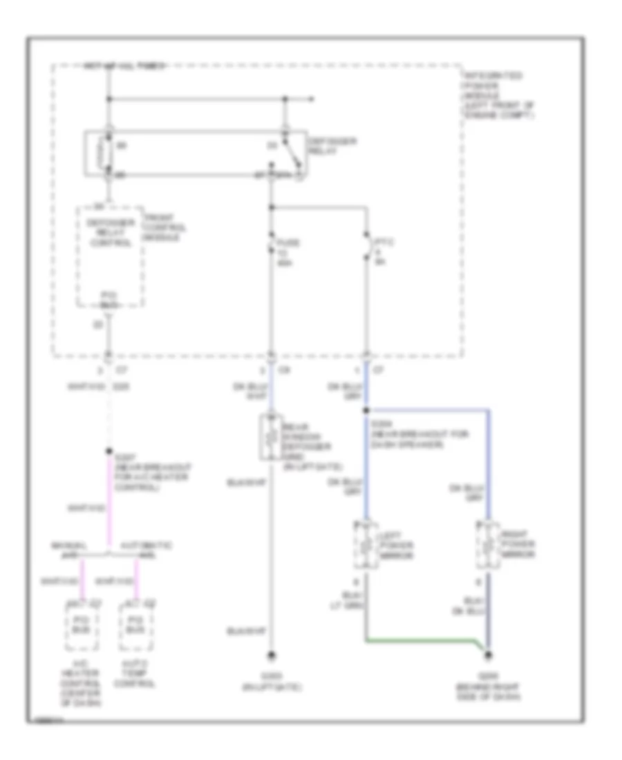 Defoggers Wiring Diagram for Chrysler Town  Country 2005