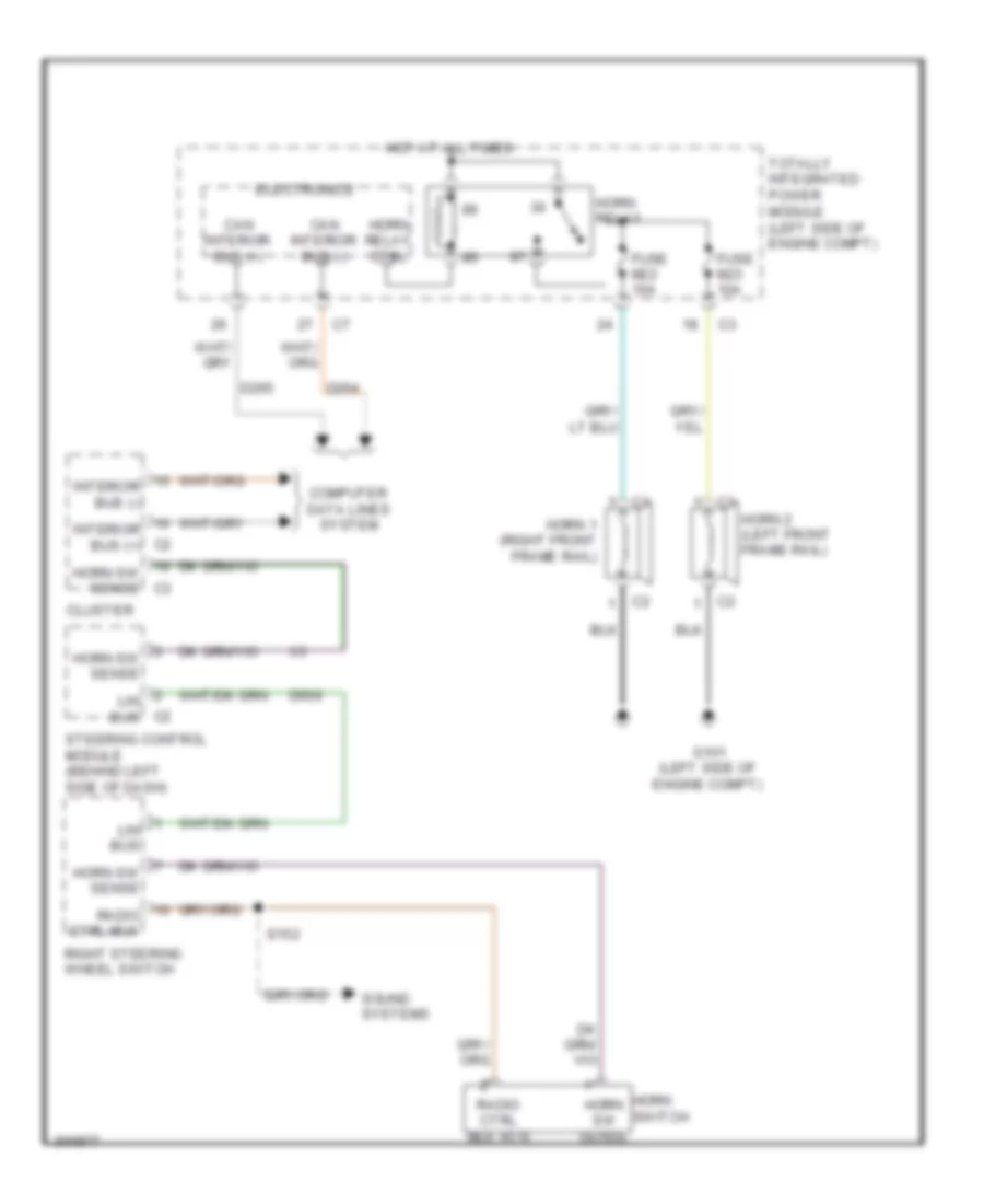 Horn Wiring Diagram for Chrysler Town  Country LX 2009