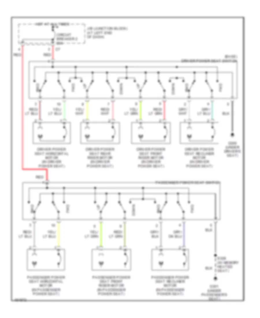 Power Seat Wiring Diagram for Chrysler 300M Special 2004