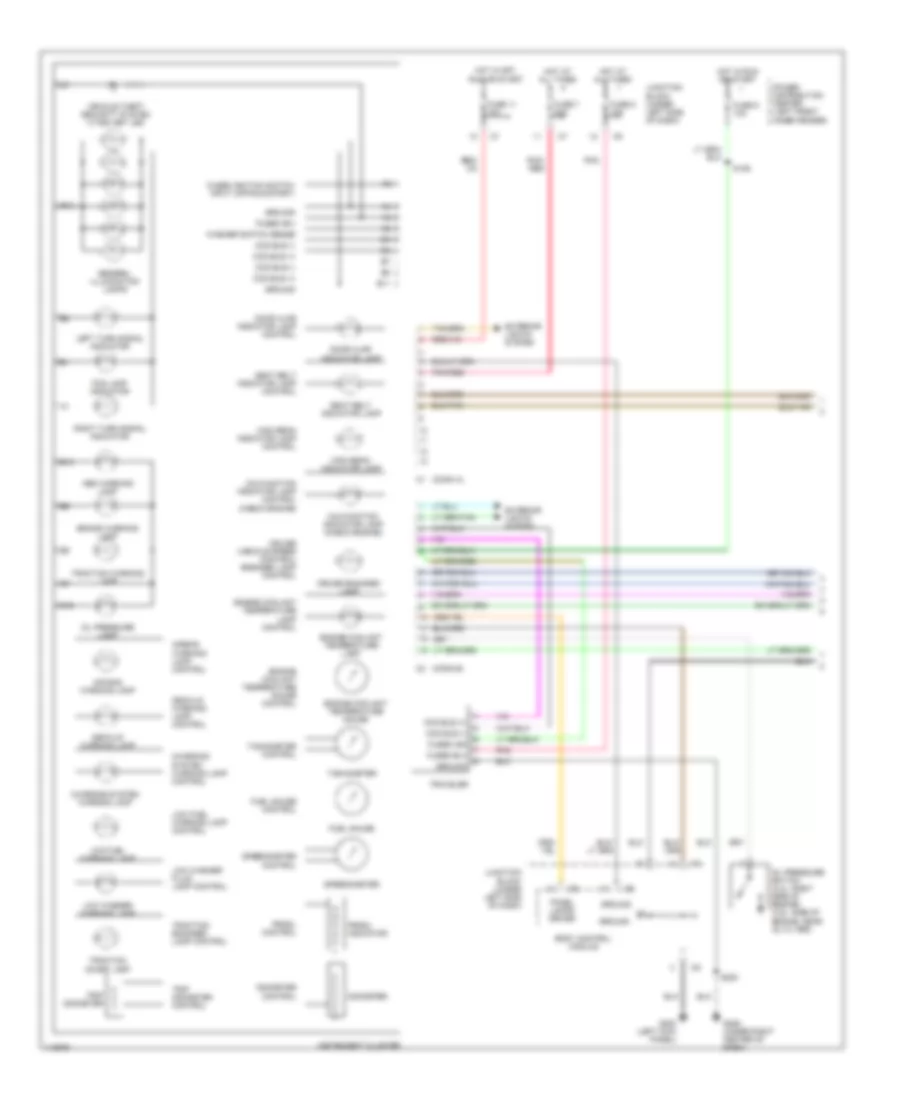 Instrument Cluster Wiring Diagram 1 of 2 for Chrysler Sebring LX 1999