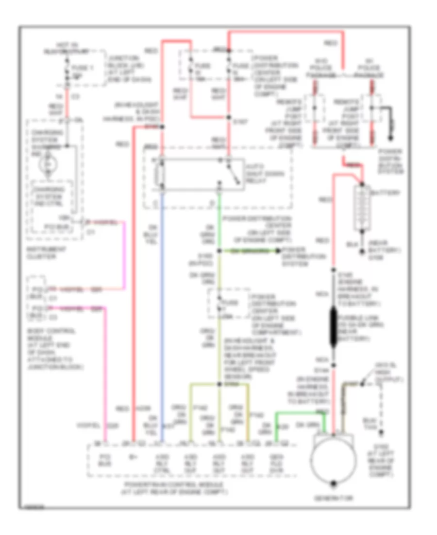 Charging Wiring Diagram for Chrysler Concorde Limited 2004