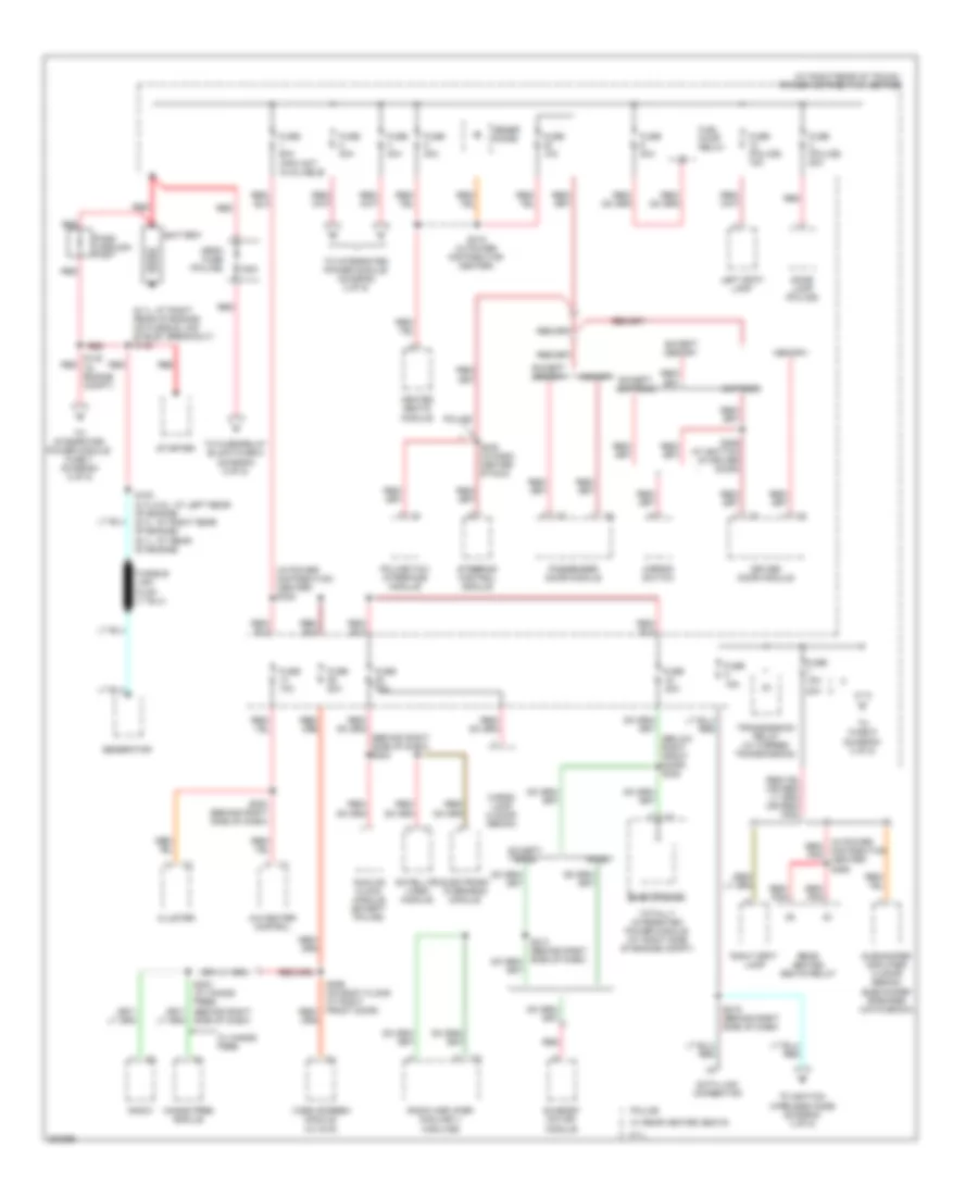 Power Distribution Wiring Diagram 1 of 5 for Chrysler 300 Limited 2008