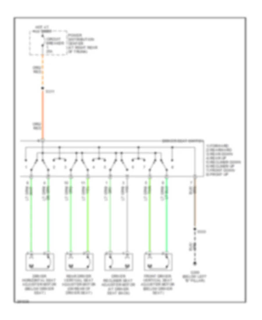 Driver Power Seat Wiring Diagram for Chrysler 300 Limited 2008