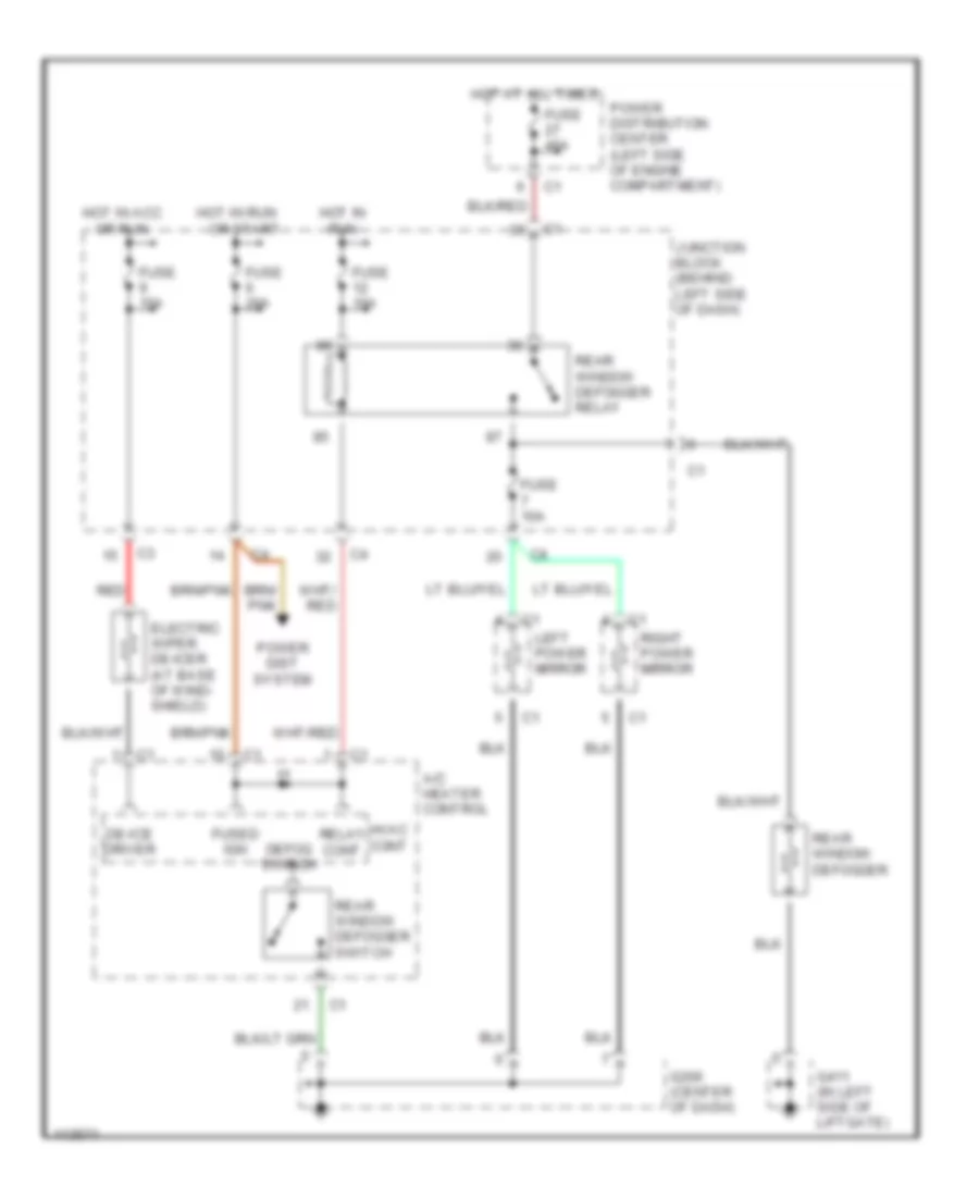 Defogger Wiring Diagram for Chrysler Town  Country Limited 1999