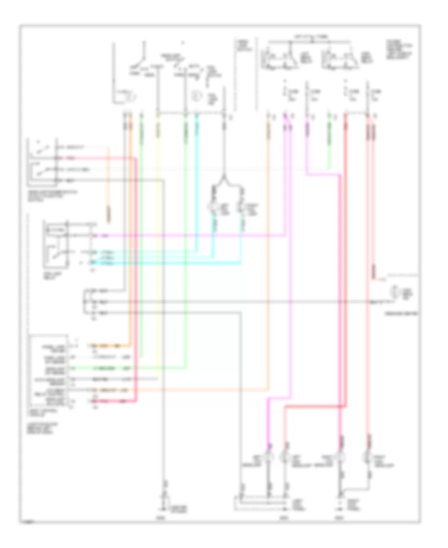 Headlight Wiring Diagram, without DRL for Chrysler Town  Country Limited 1999