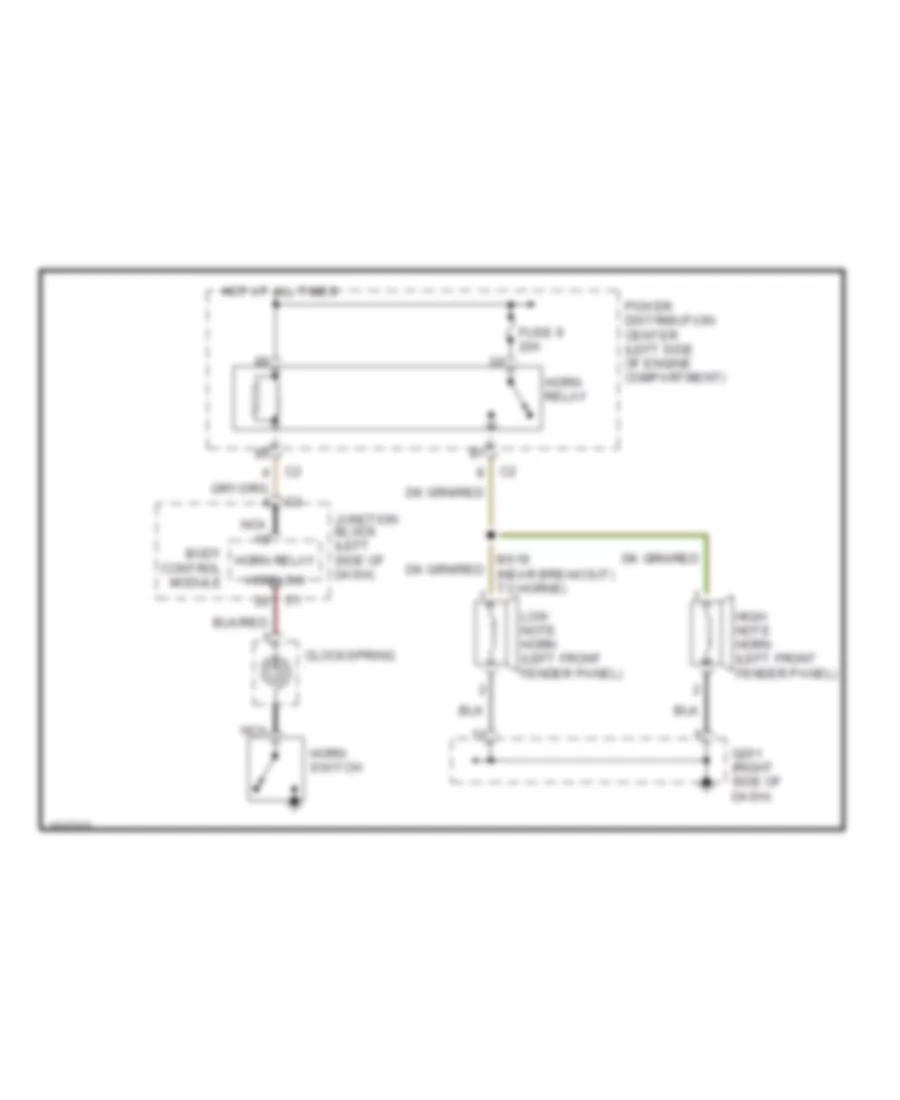 Horn Wiring Diagram for Chrysler Town  Country Limited 1999