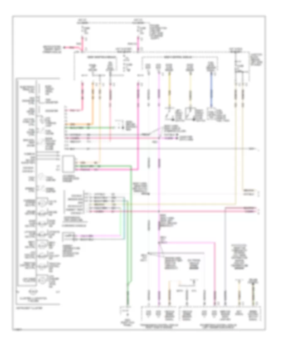 Instrument Cluster Wiring Diagram 1 of 2 for Chrysler Town  Country Limited 1999