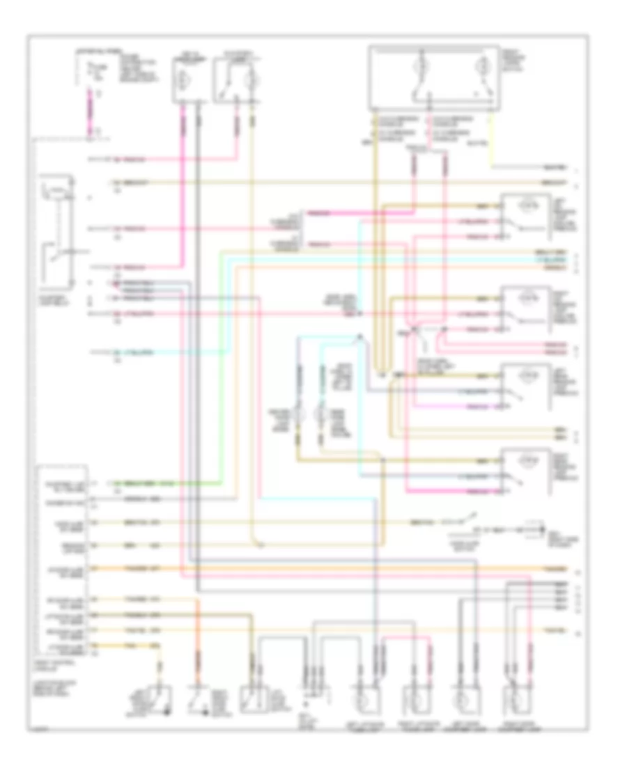 Interior Light Wiring Diagram 1 of 2 for Chrysler Town  Country Limited 1999