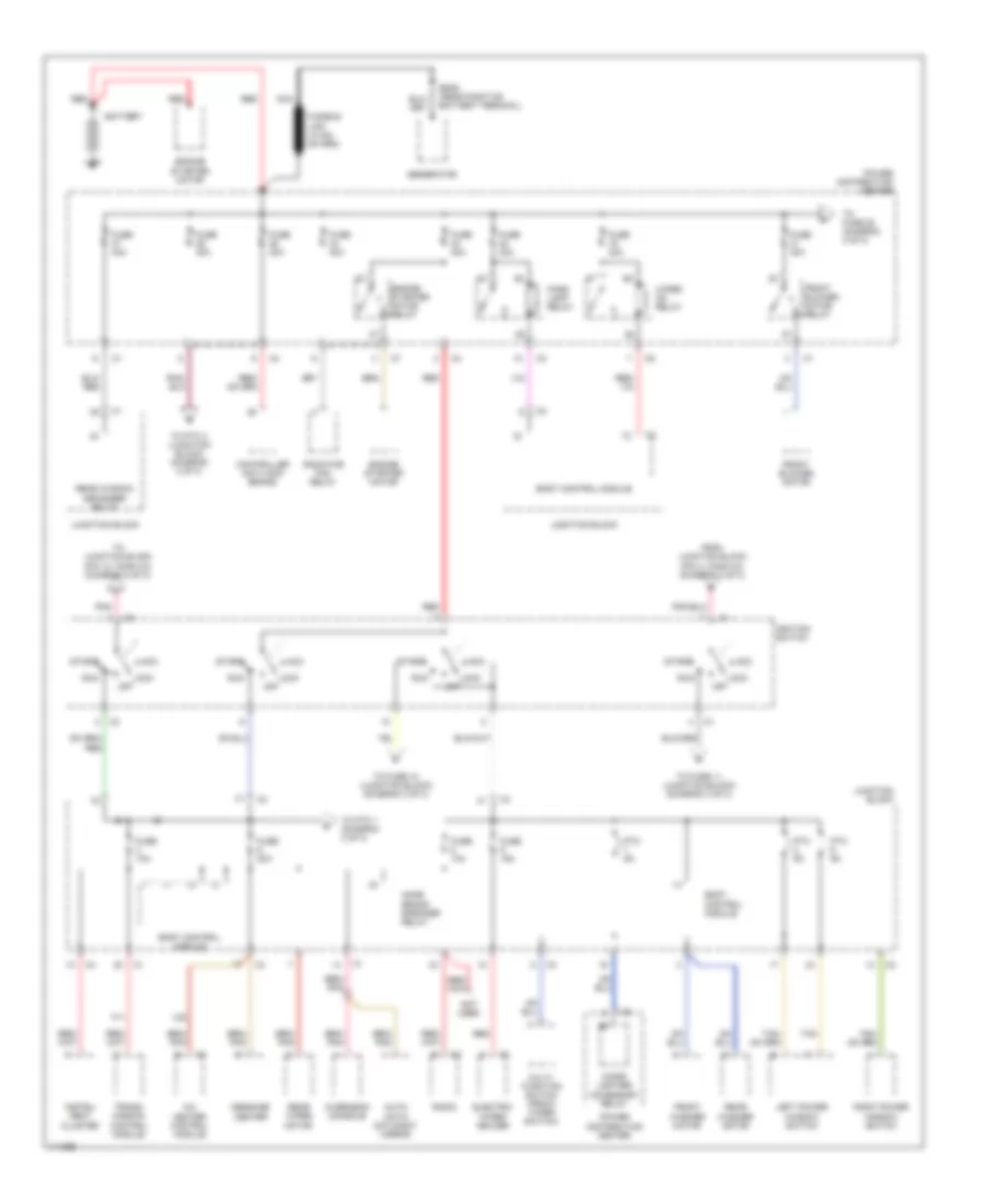 Power Distribution Wiring Diagram 1 of 3 for Chrysler Town  Country Limited 1999