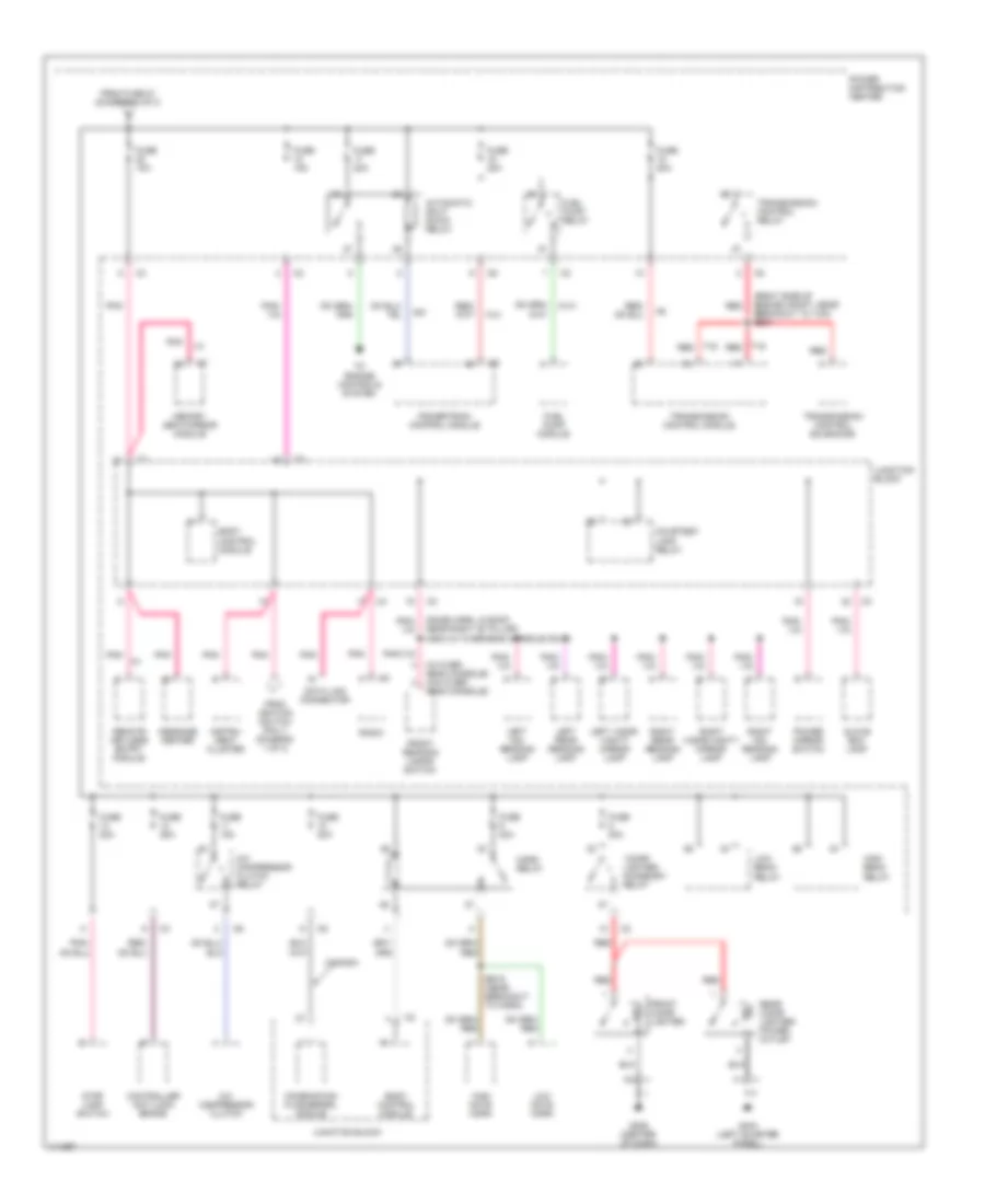 Power Distribution Wiring Diagram 2 of 3 for Chrysler Town  Country Limited 1999