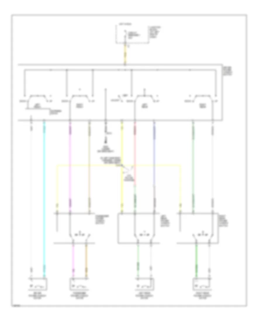 Power Windows Wiring Diagram for Chrysler Concorde LX 2004