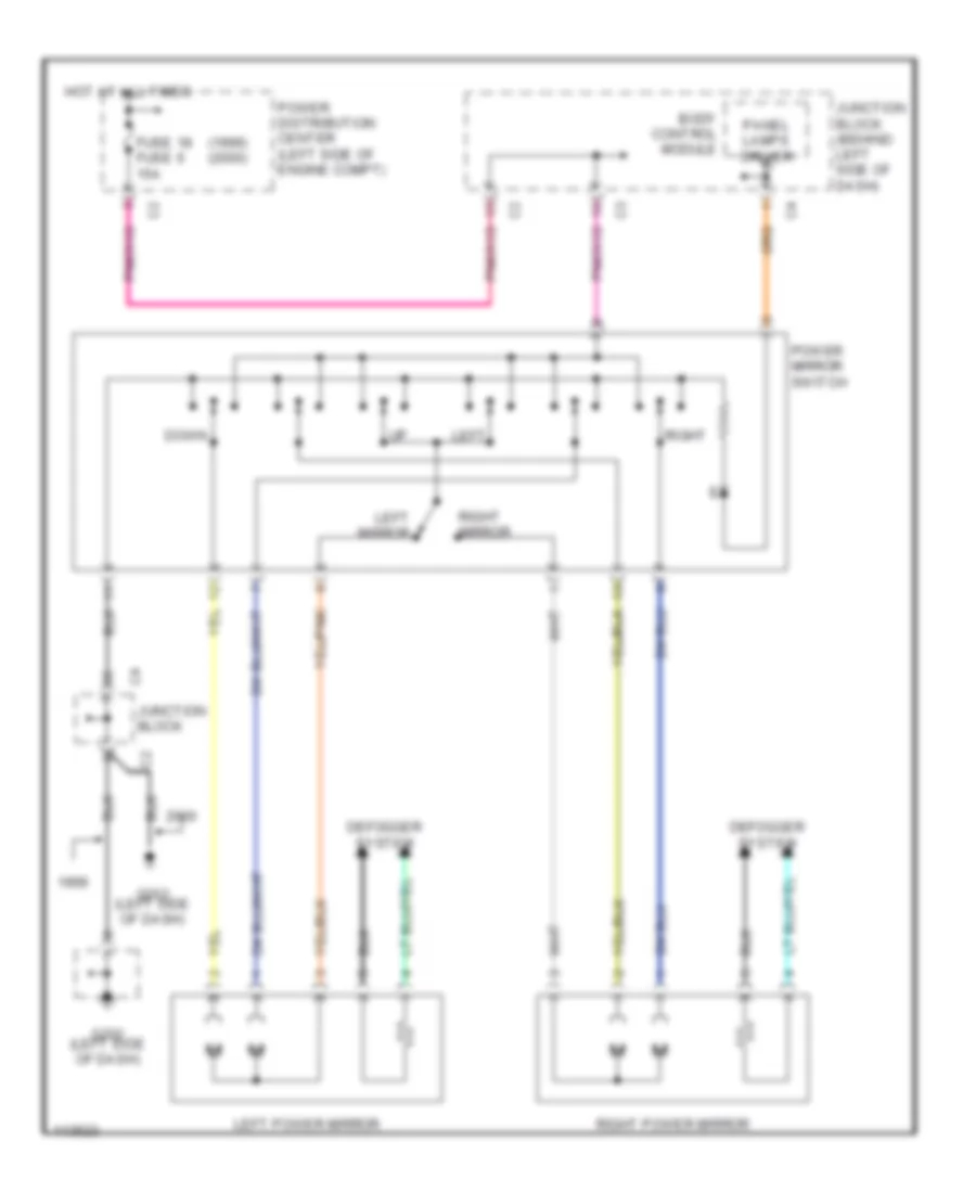 Power Mirror Wiring Diagram for Chrysler Town  Country LX 1999