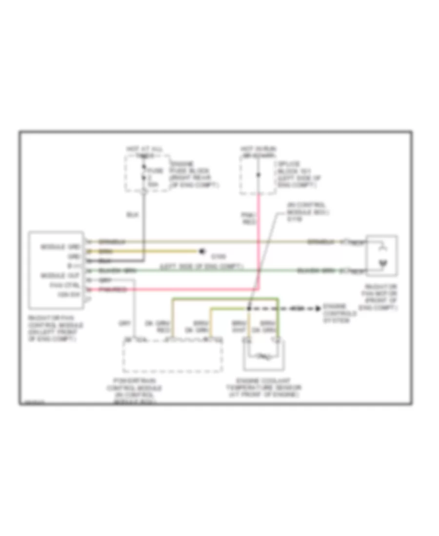 Cooling Fan Wiring Diagram for Chrysler Crossfire 2004
