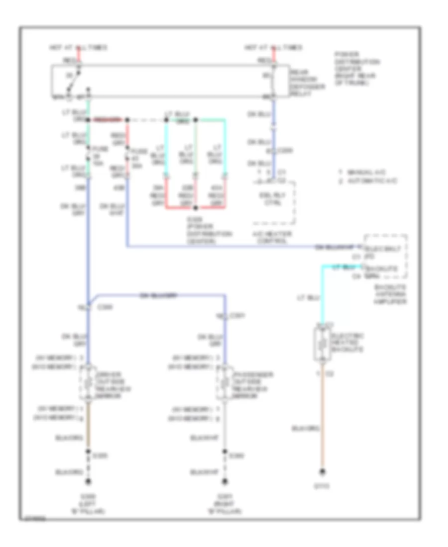 Defoggers Wiring Diagram for Chrysler 300 Limited 2010