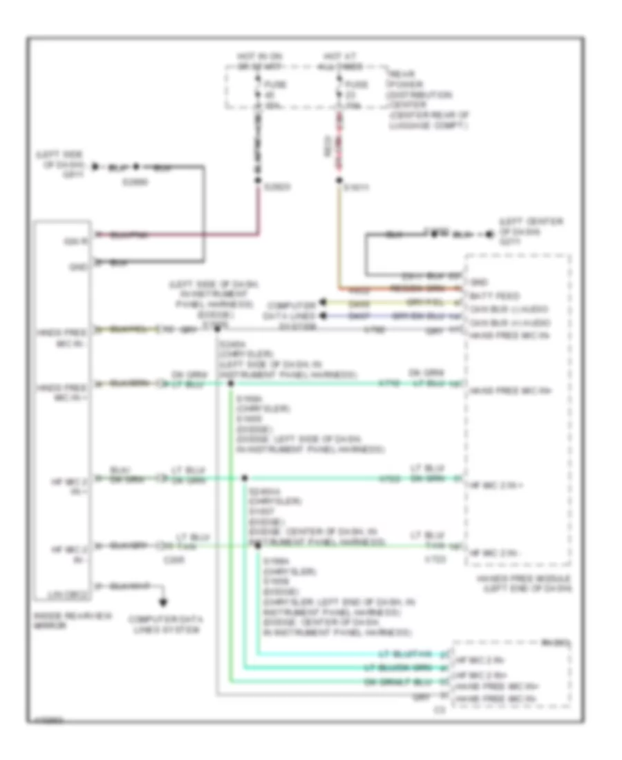 Automatic Day Night Mirror Wiring Diagram for Chrysler 300 S 2013