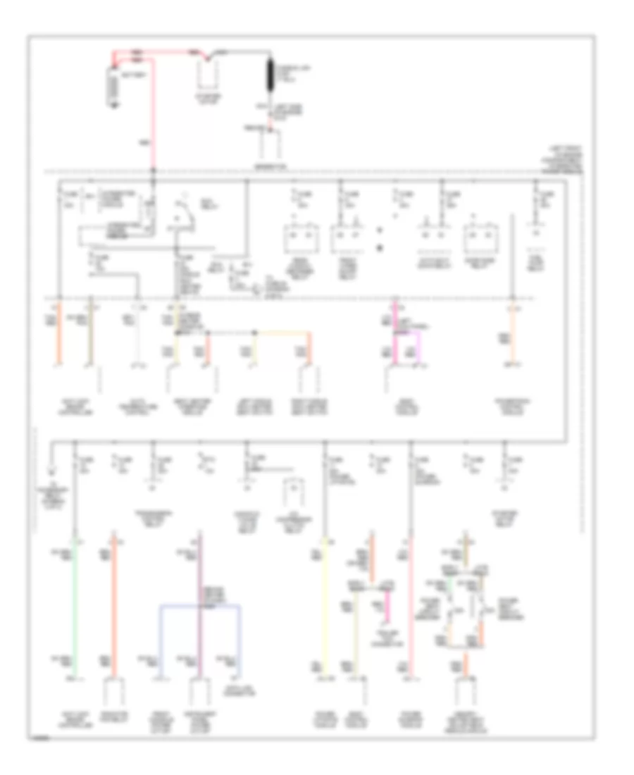 Power Distribution Wiring Diagram 1 of 2 for Chrysler Pacifica 2004