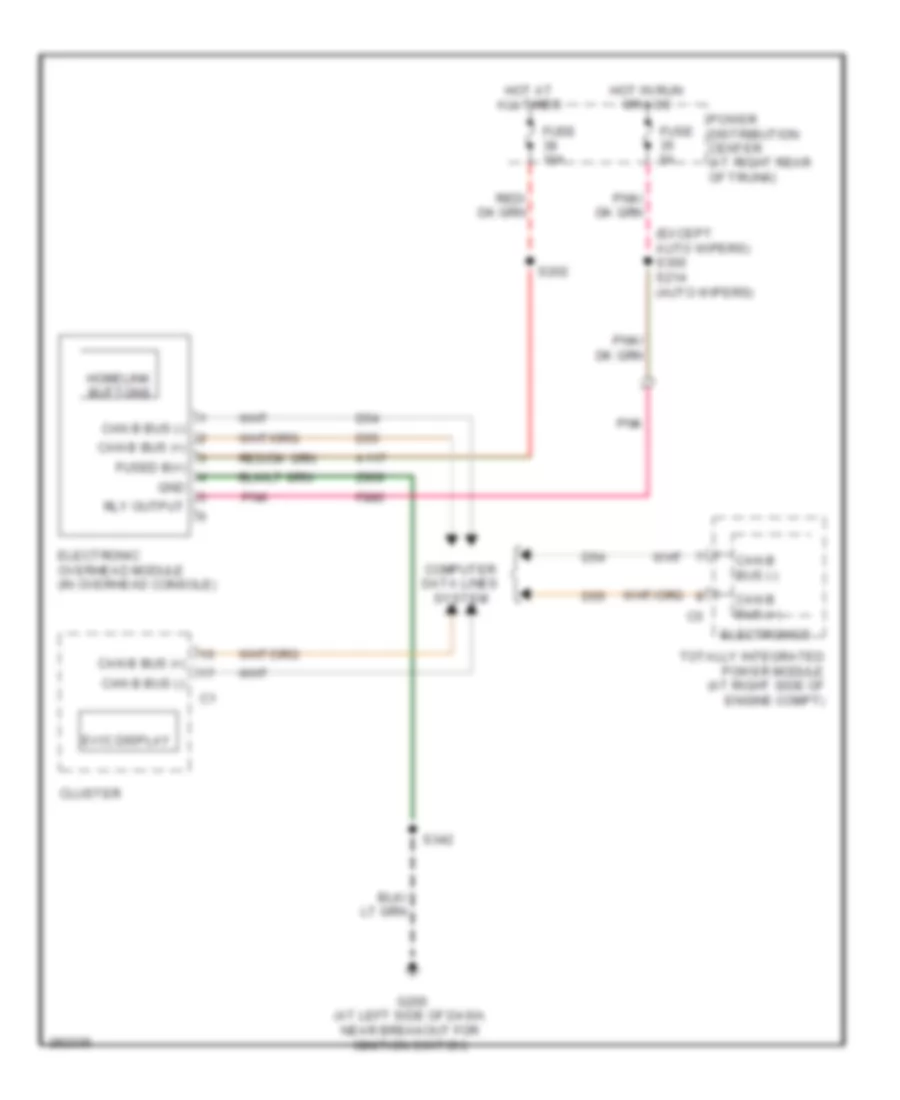 Overhead Console Wiring Diagram for Chrysler 300 Touring 2008