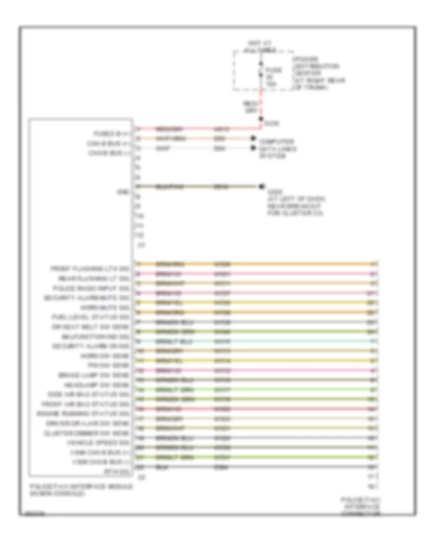 PoliceTaxi Interface Module Wiring Diagram for Chrysler 300 Touring 2008