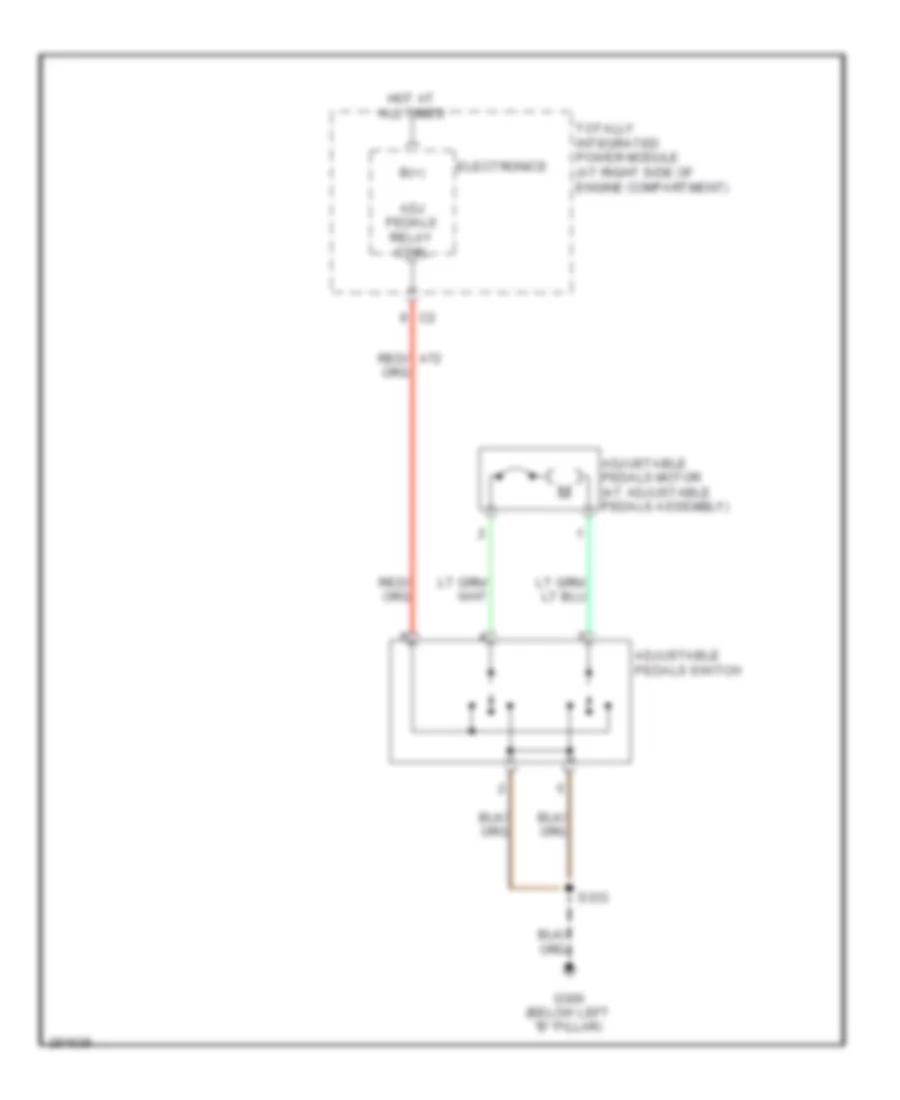 Adjustable Pedal Wiring Diagram for Chrysler 300 Touring 2008