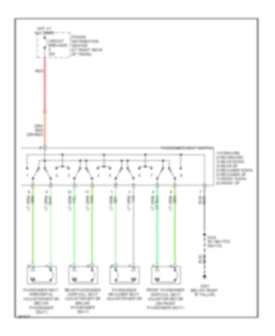 Passenger Power Seat Wiring Diagram for Chrysler 300 Touring 2008