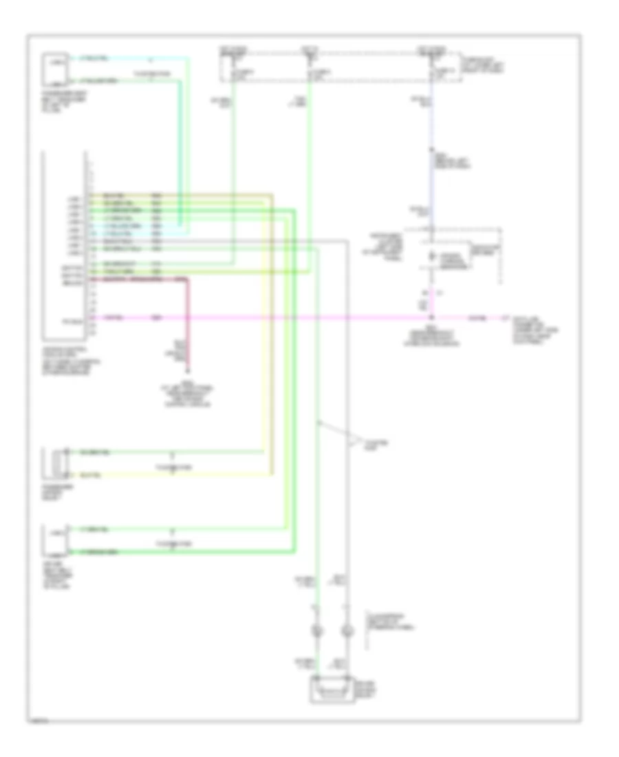 Supplemental Restraints Wiring Diagram Base for Chrysler PT Cruiser GT 2004