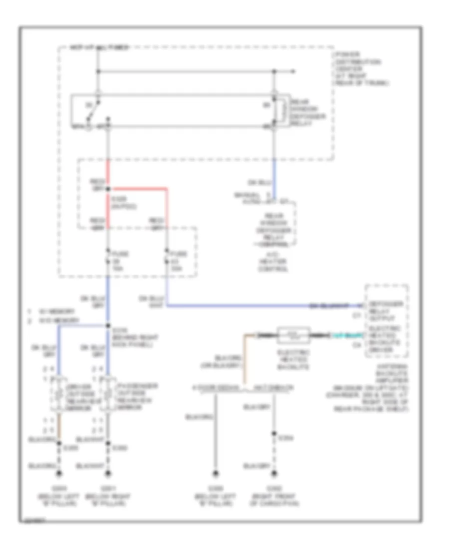 Defoggers Wiring Diagram for Chrysler 300 Limited 2006
