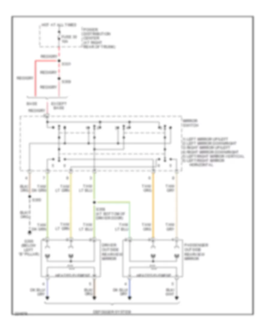 Power Mirror Wiring Diagram for Chrysler 300 Limited 2006