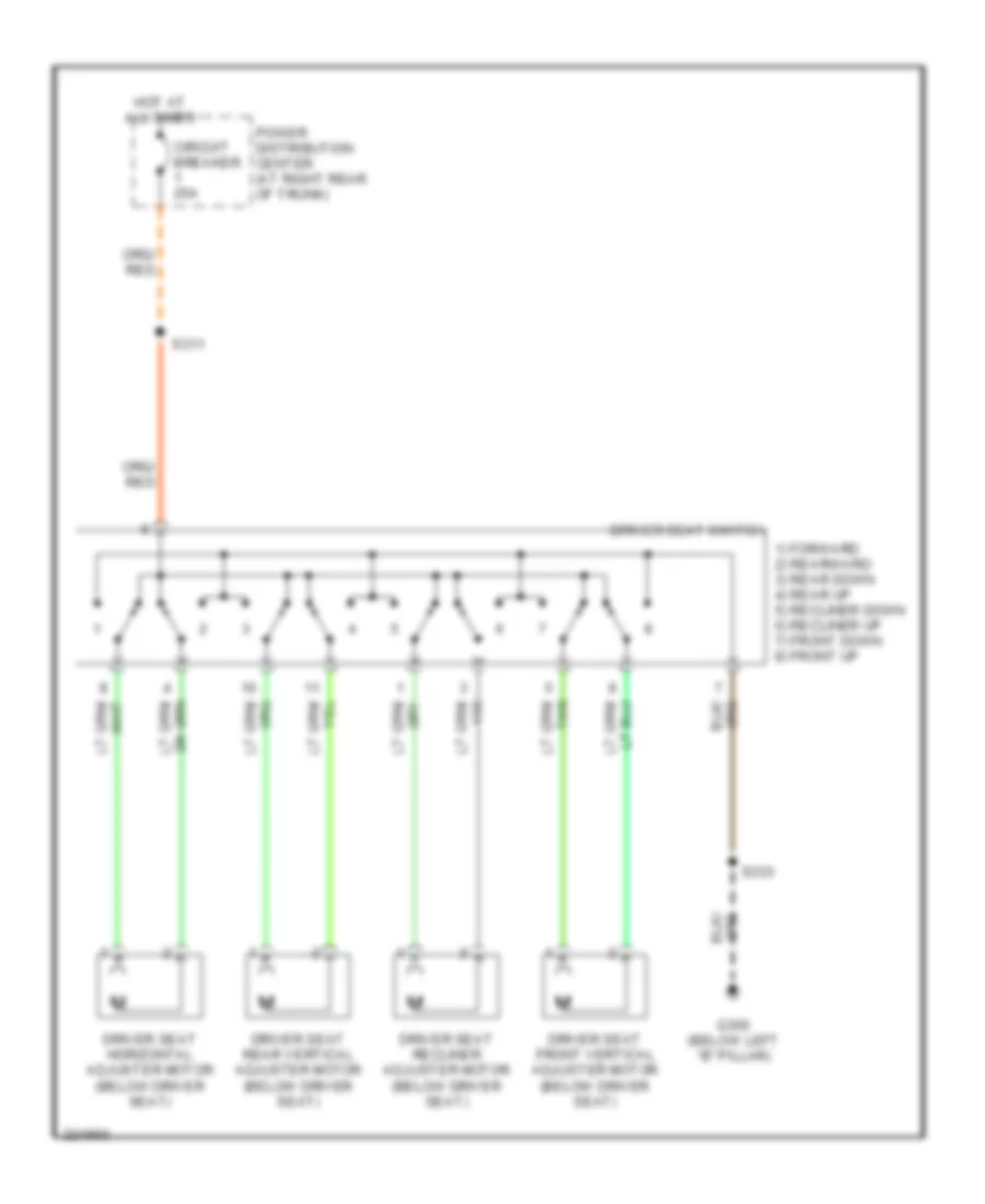 Driver Power Seat Wiring Diagram for Chrysler 300 Limited 2006