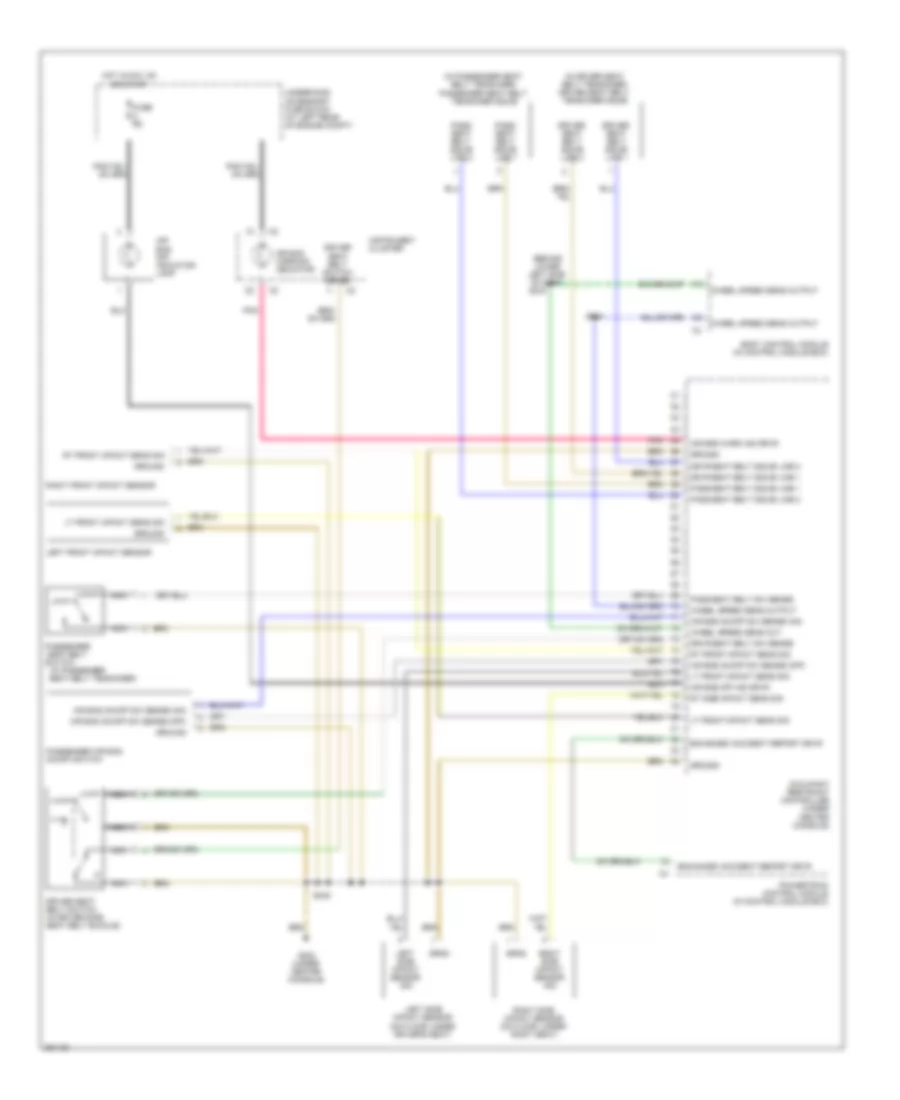Supplemental Restraints Wiring Diagram 2 of 2 for Chrysler Crossfire Limited 2008
