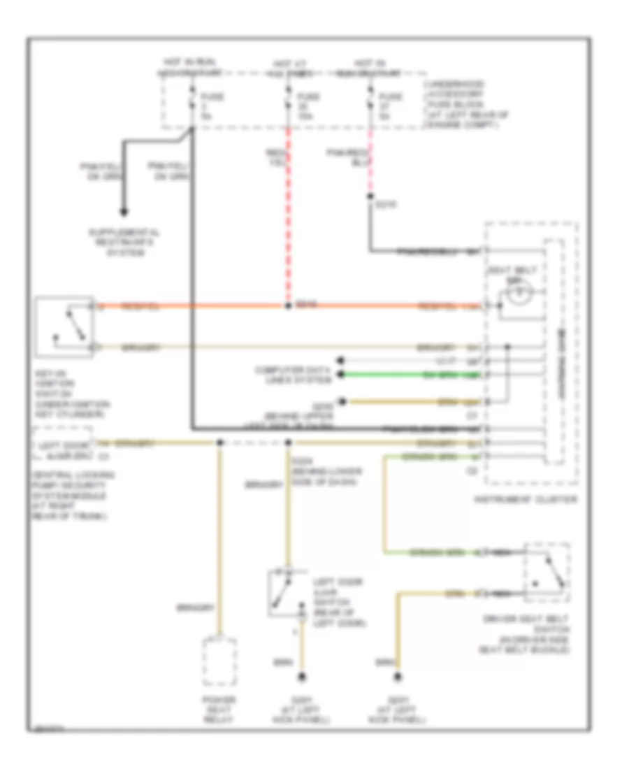 Chime Wiring Diagram for Chrysler Crossfire Limited 2008