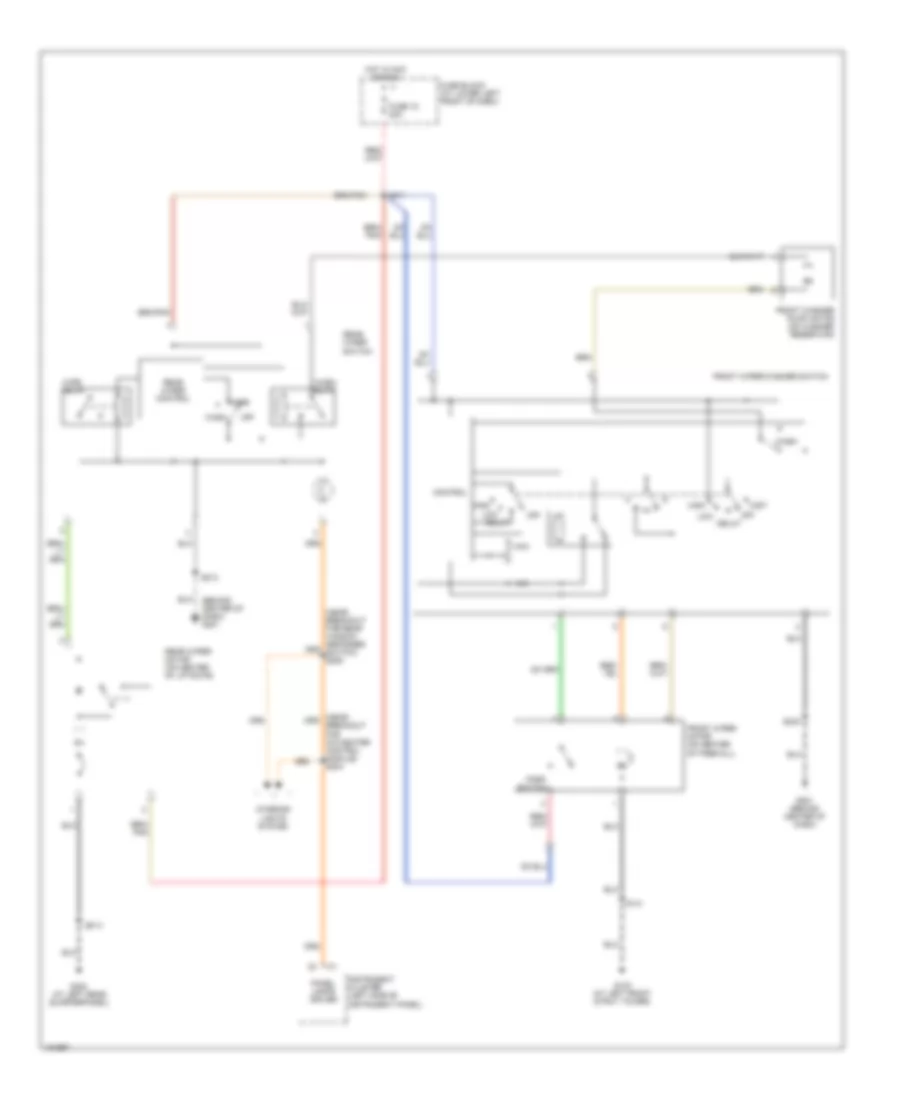 Электросхема стеклоочистителя, дворников и омывателя для Chrysler PT Cruiser Limited 2004