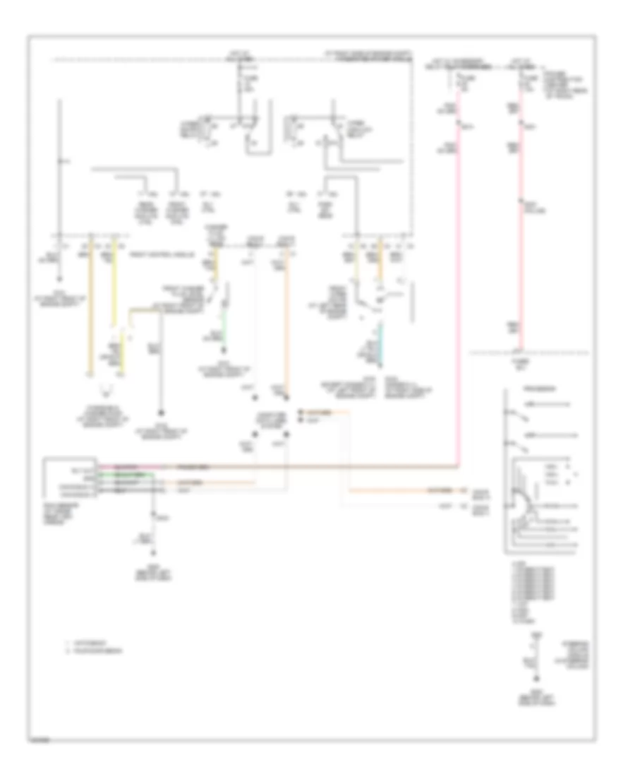 Электросхема передних стеклоочистителей дворников и омывателя лобового стекла для Chrysler 300 SRT-8 2006