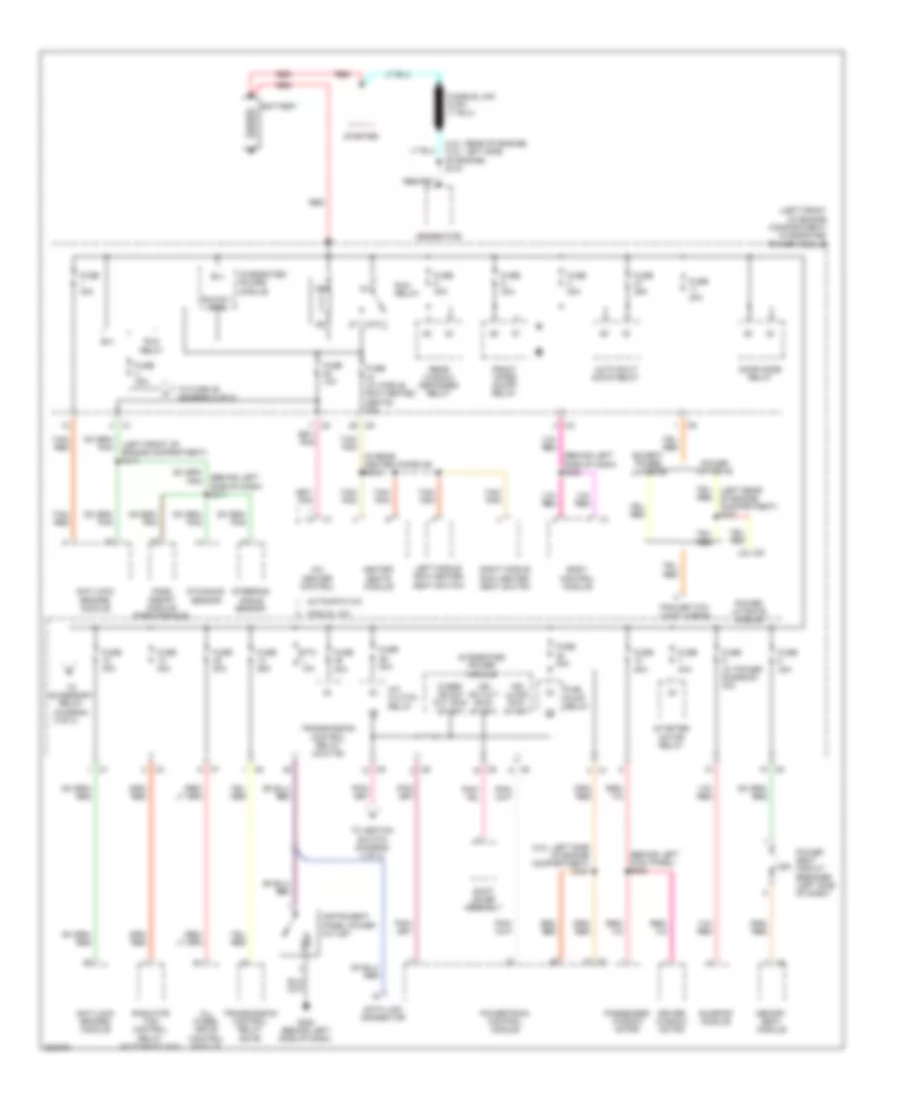 Power Distribution Wiring Diagram 1 of 2 for Chrysler Pacifica Limited 2008