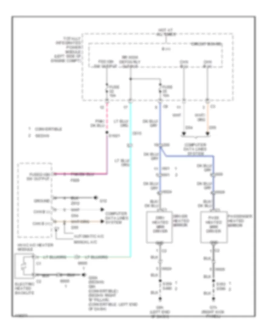Defoggers Wiring Diagram for Chrysler 200 Limited 2014