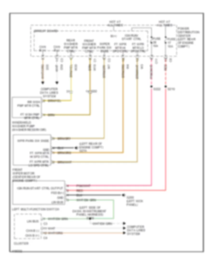 WiperWasher Wiring Diagram for Chrysler 200 LX 2014