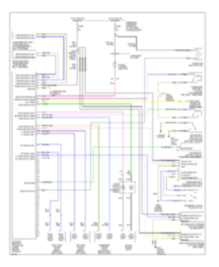 Supplemental Restraints Wiring Diagram for Chrysler Crossfire 2006